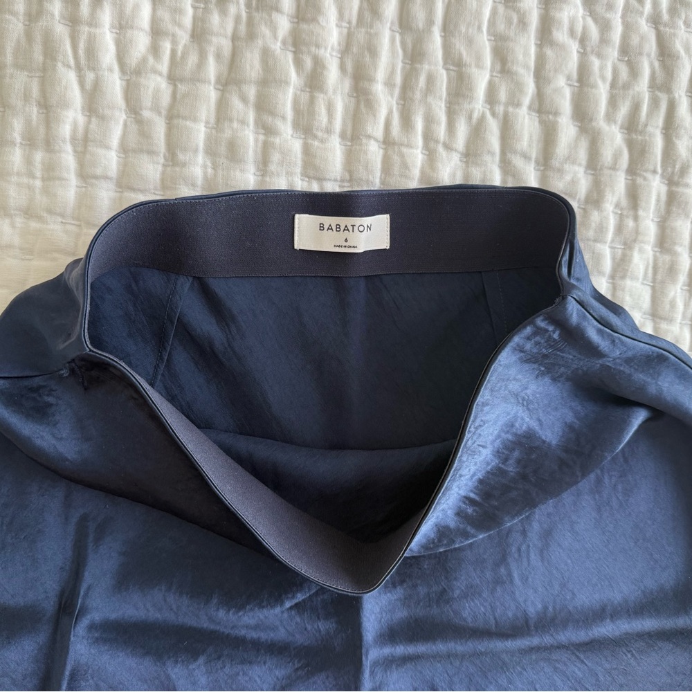 Aritzia (Babaton) Navy Blue Women's Slip Skirt - Picture 2 of 6